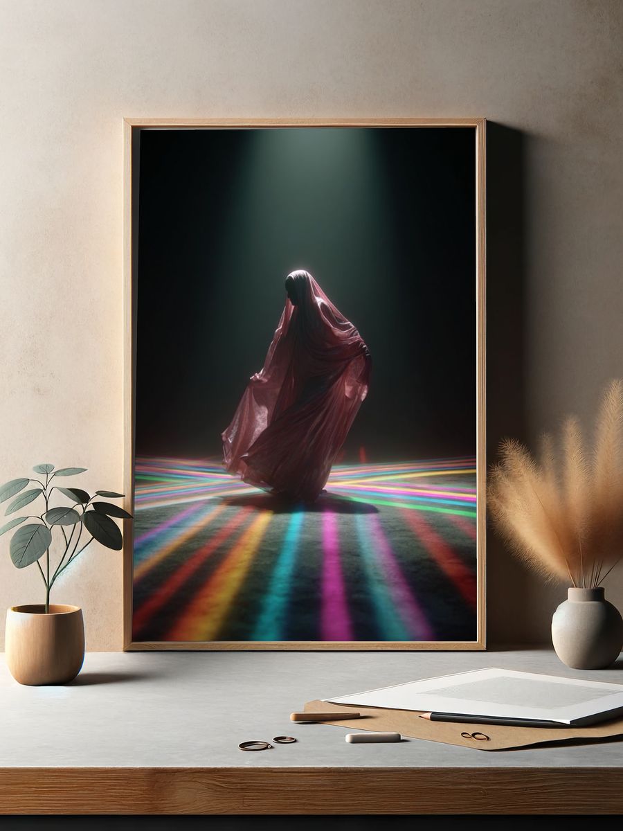 Prismatic Veil Figure Print. — room view 2