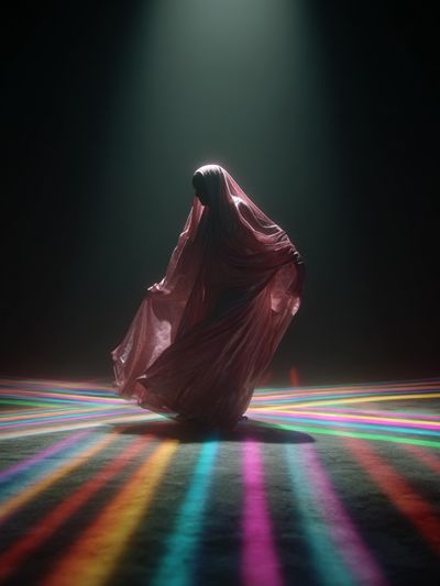 Prismatic Veil Figure Print. poster print