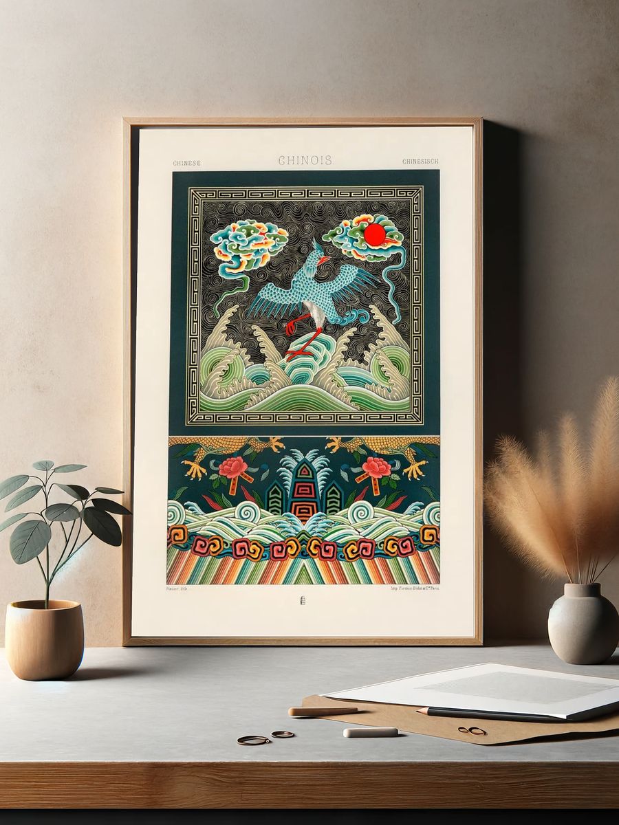 Surreal Floral Portrait Print. — room view 2