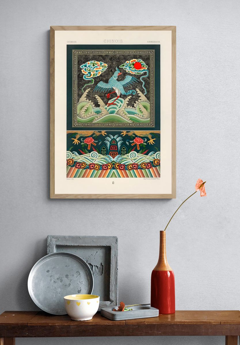 Surreal Floral Portrait Print. — room view 3