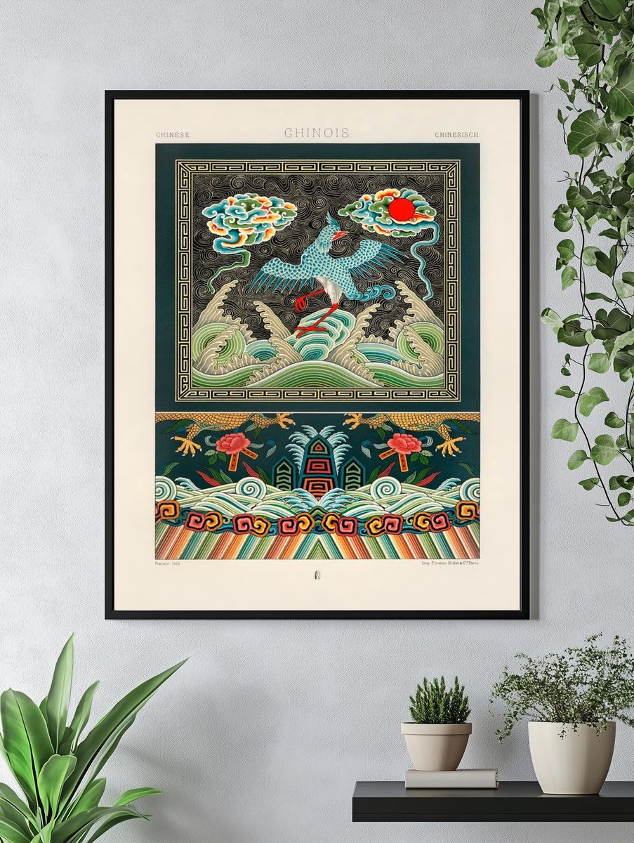 Surreal Floral Portrait Print. — room view 4