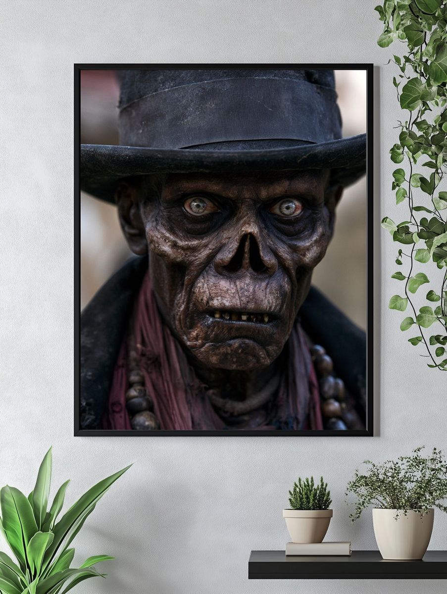 Gothic Skeleton Portrait Poster. — room view 4