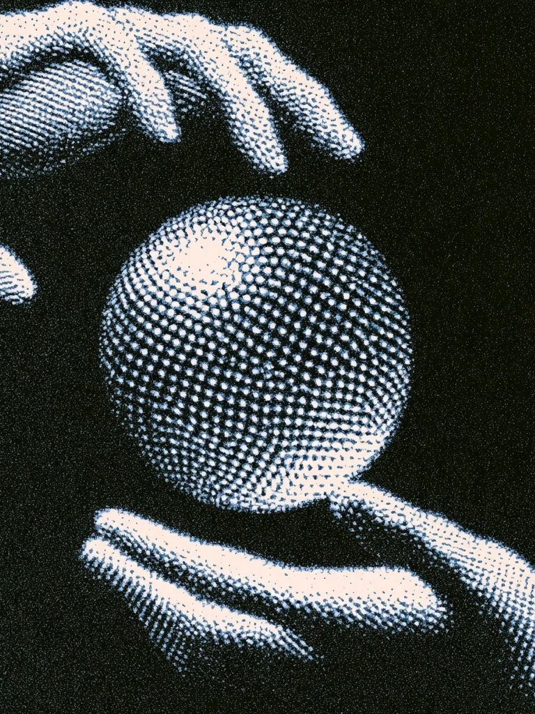 Hands Holding Crystal Ball Poster. poster detail