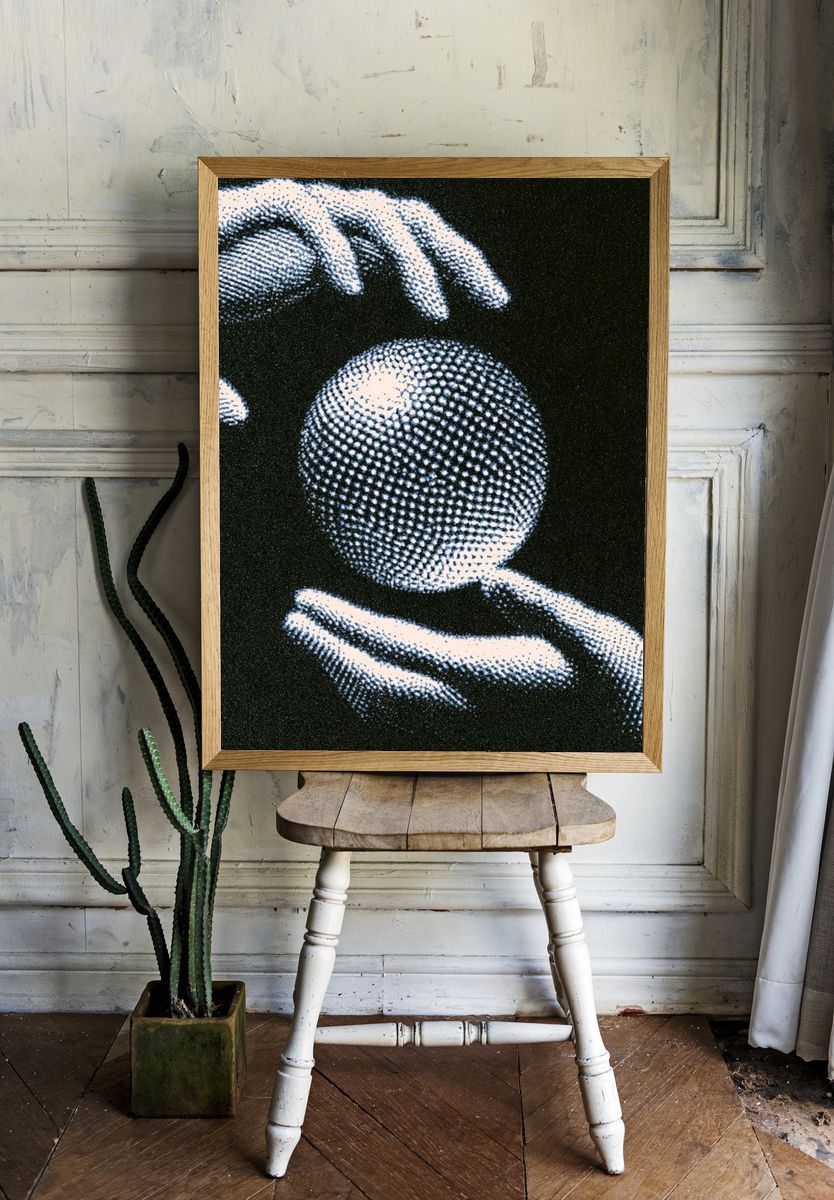 Hands Holding Crystal Ball Poster. room preview