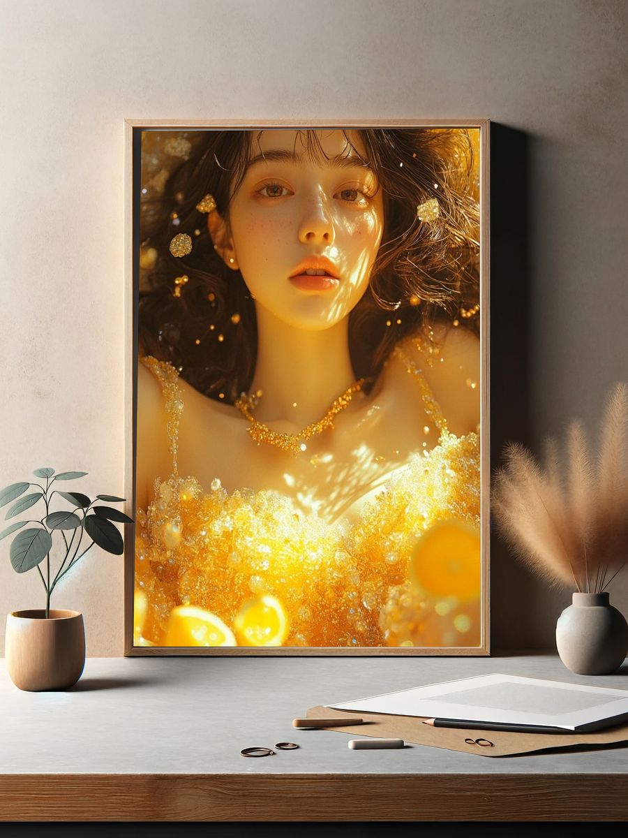 Golden Portrait Dream Poster. — room view 2