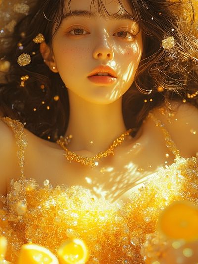 Golden Portrait Dream Poster. poster