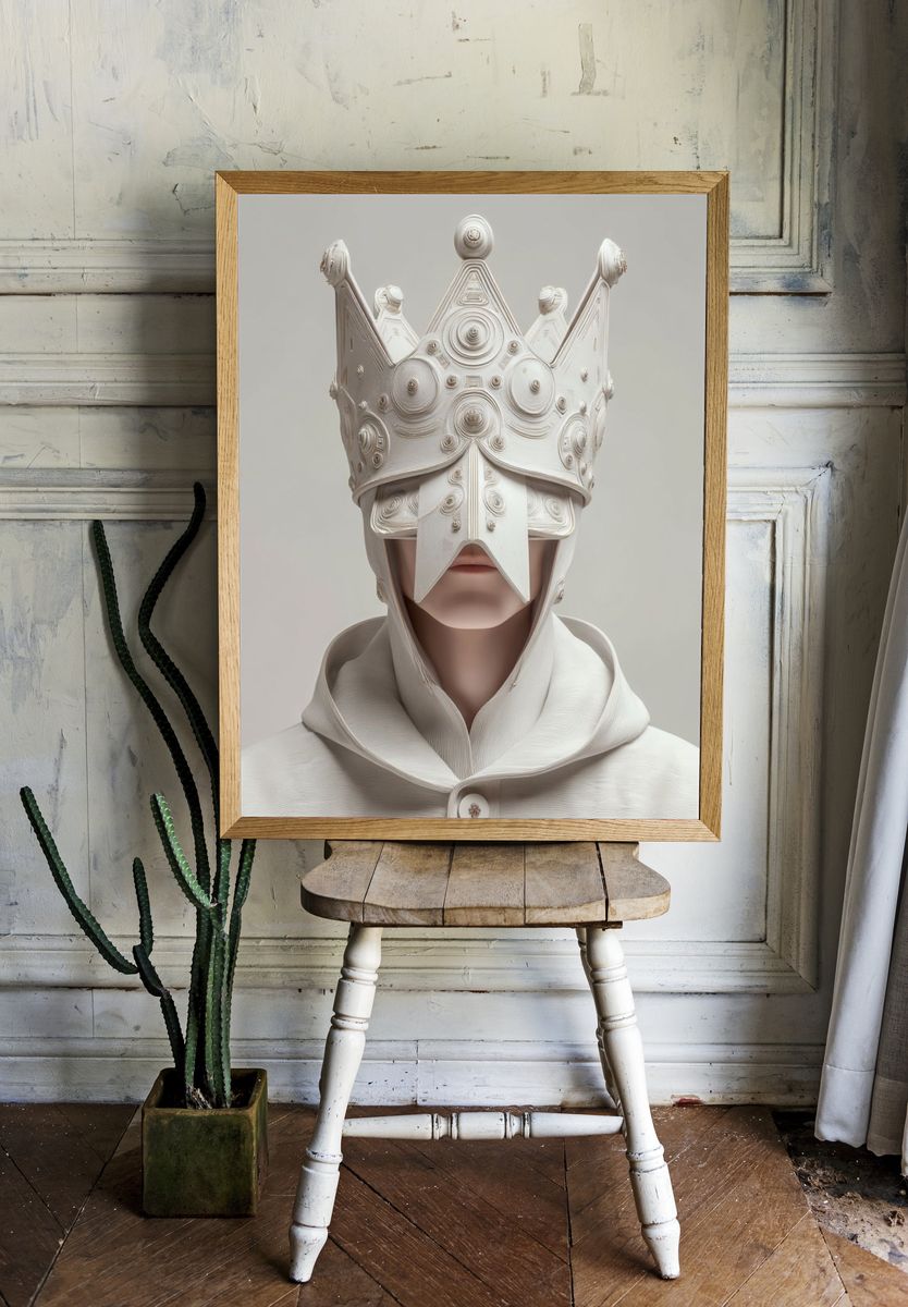 Crowned Figure Surrealism Poster. room preview