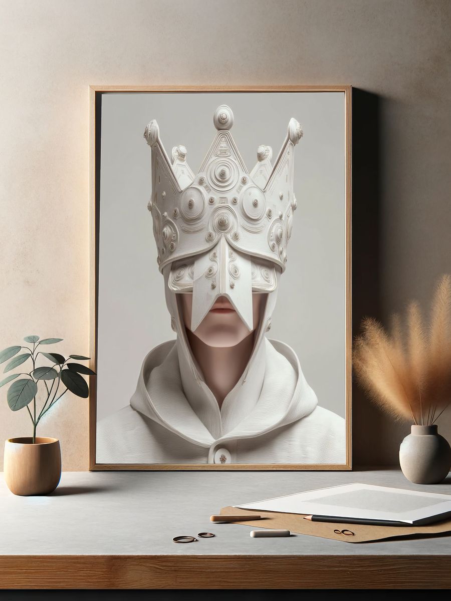 Crowned Figure Surrealism Poster. — room view 2