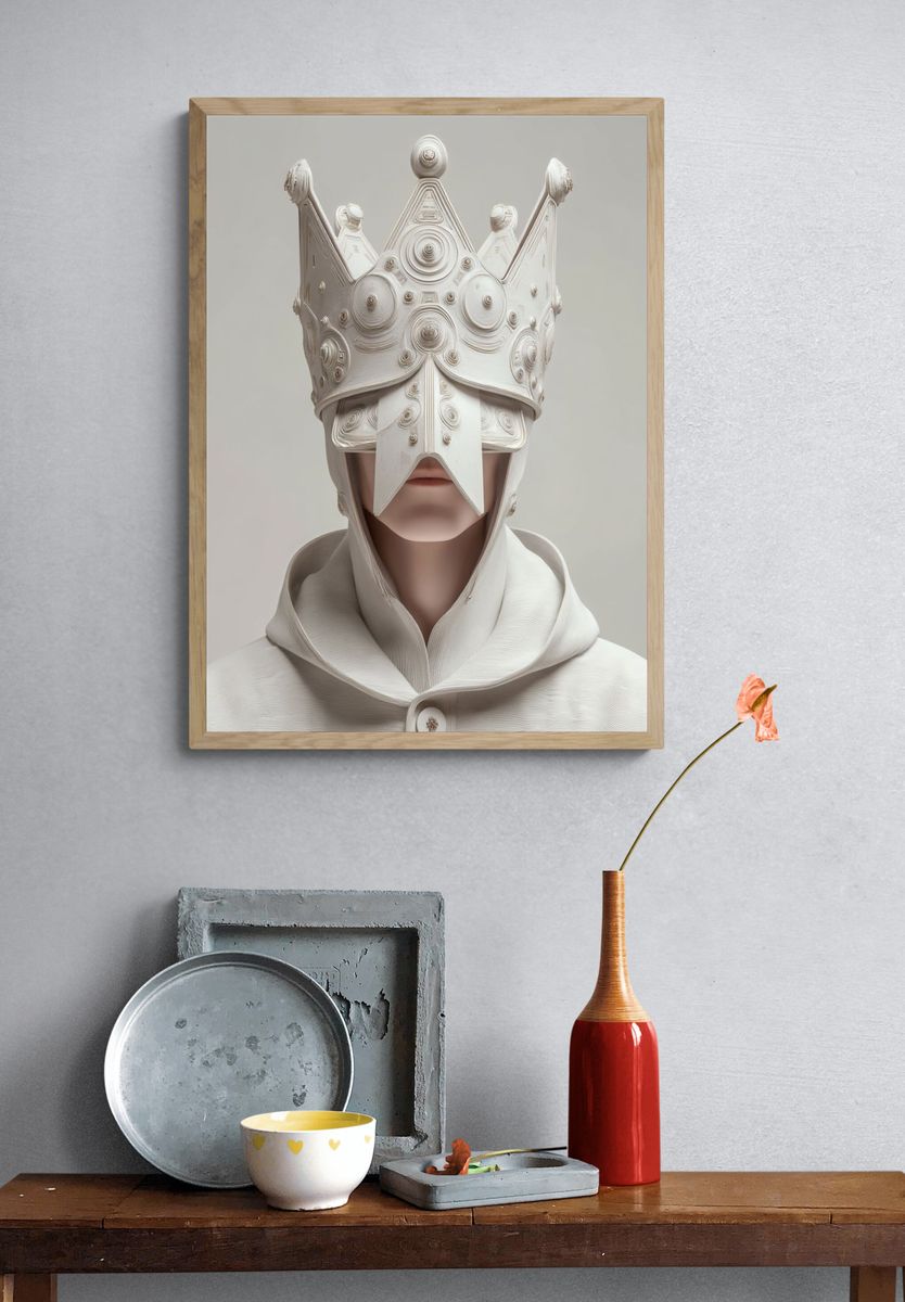 Crowned Figure Surrealism Poster. — room view 3