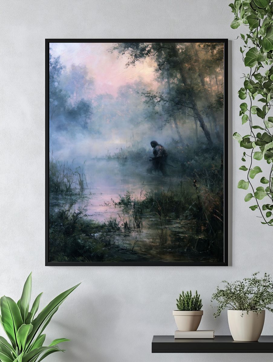 Misty Forest Warrior Fine-Art Print. — room view 4