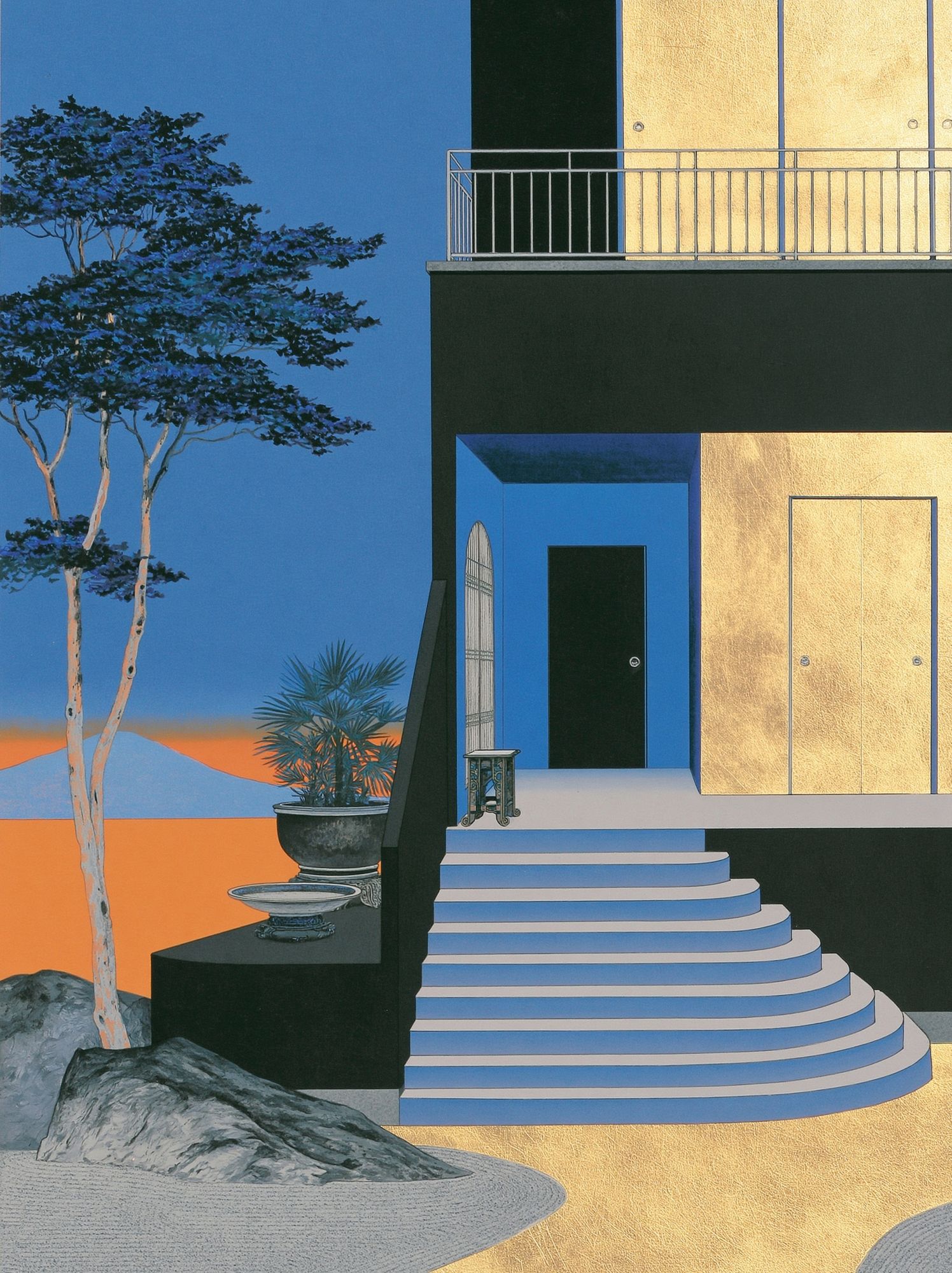 Surreal Modern Villa Print. poster — fine-art art