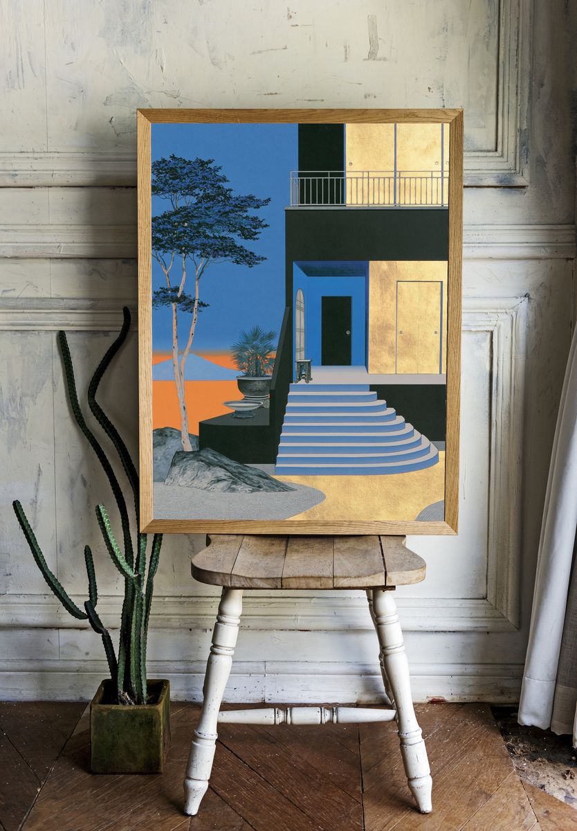 Surreal Modern Villa Print. — room view 1