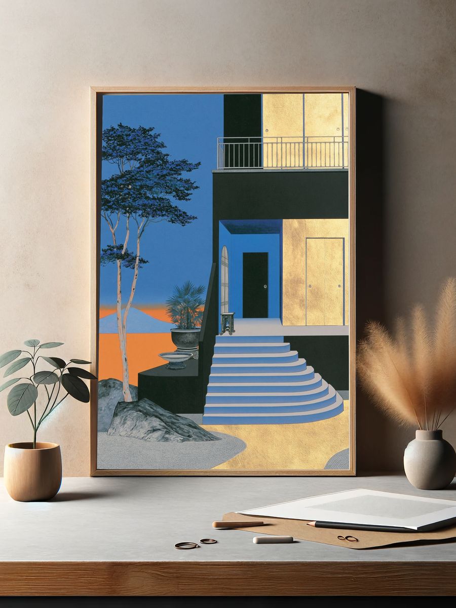 Surreal Modern Villa Print. — room view 2