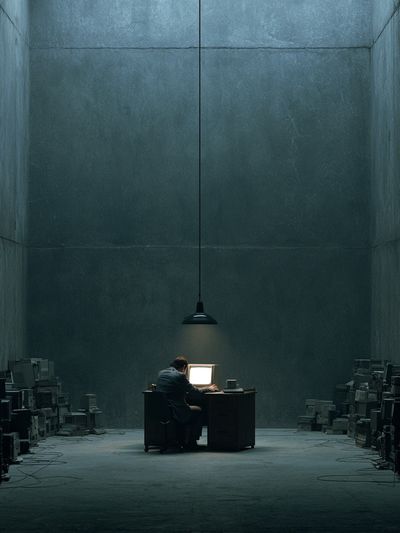 Lonely Computer Room — Surreal Print.