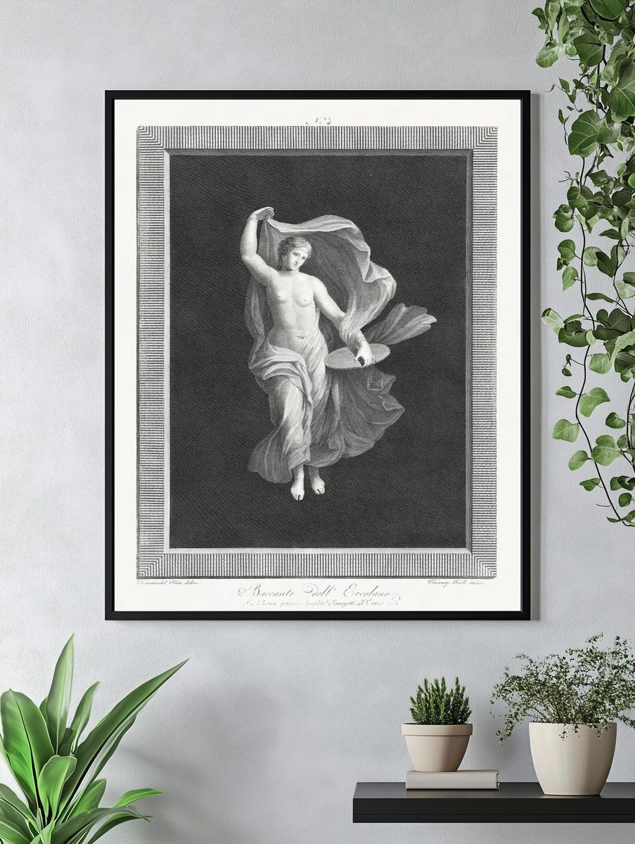 partly nude bacchante holding disk. — room view 4