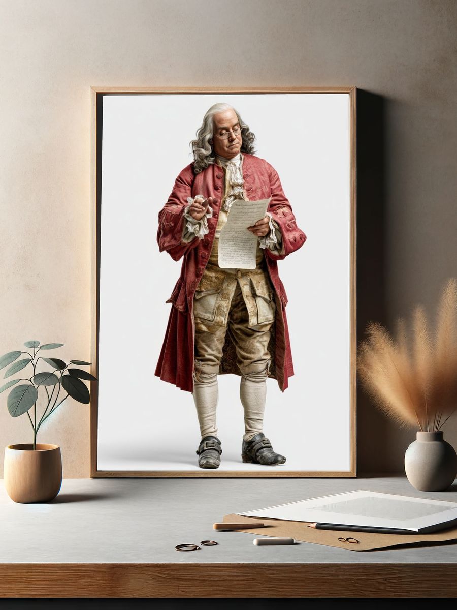 Baroque Composer Portrait Print. — room view 2