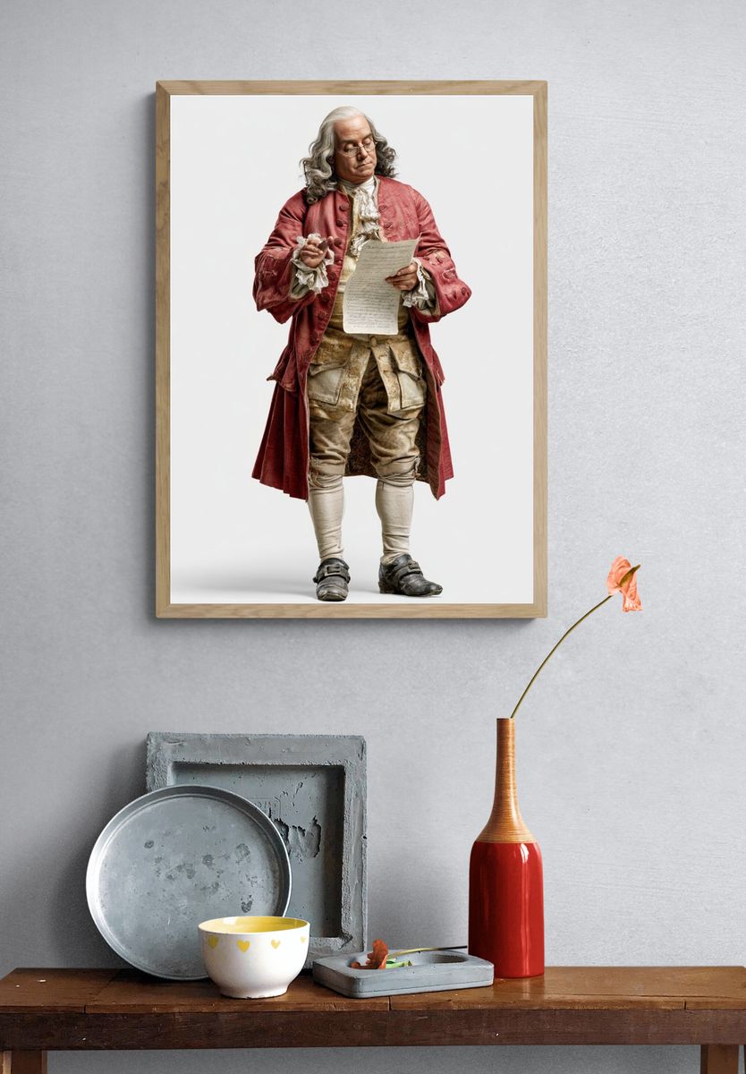Baroque Composer Portrait Print. — room view 3