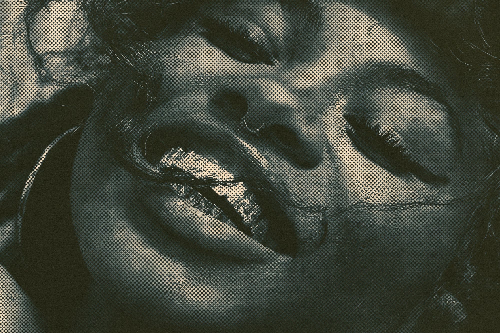 Monochrome Faces Collage Poster. poster detail