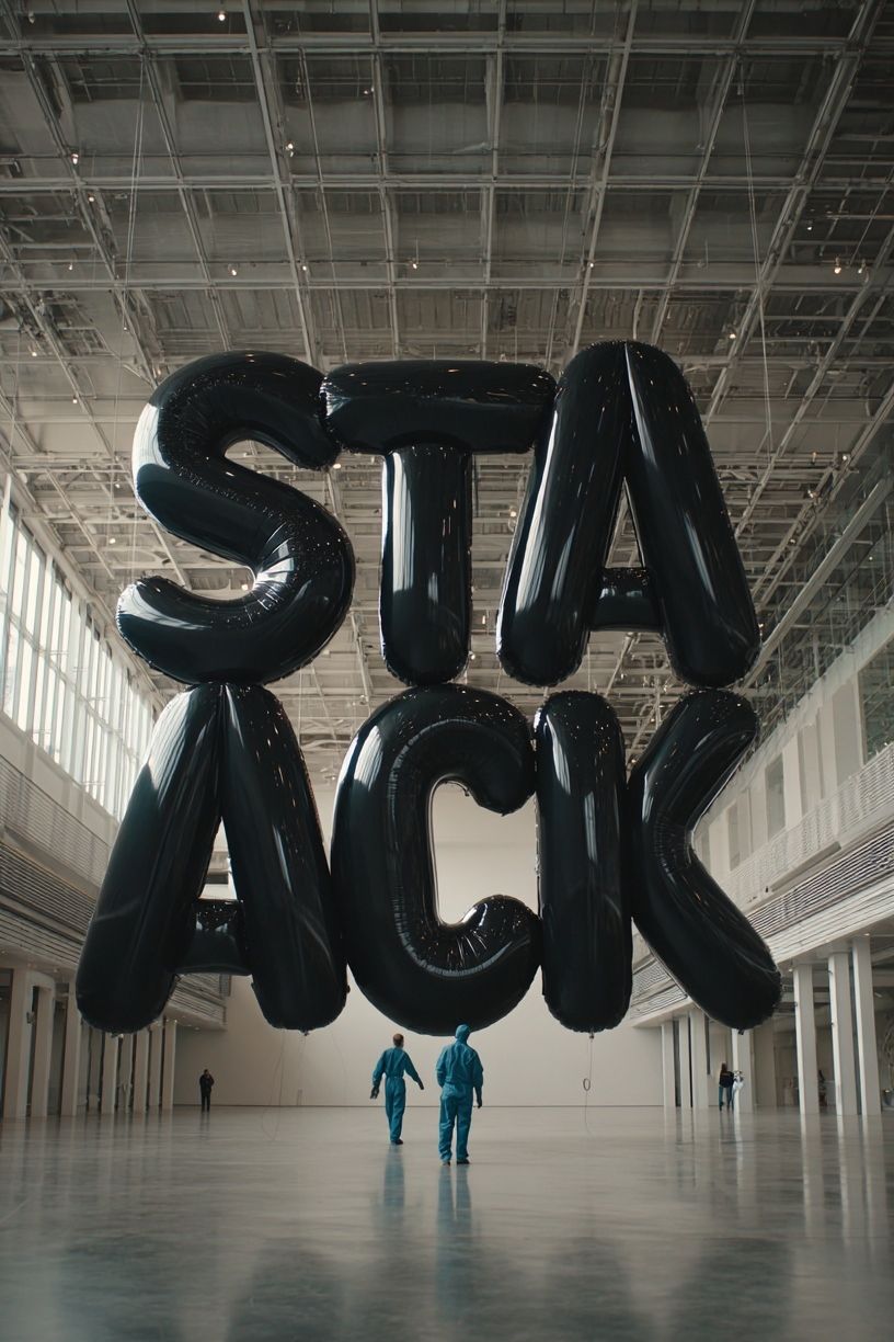 StacK Balloon Installation Poster. poster — fine-art art