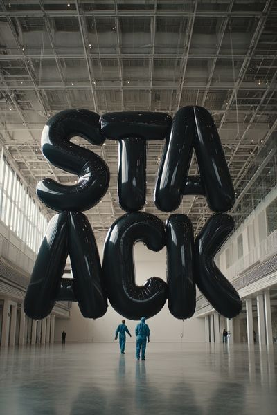 StacK Balloon Installation Poster. poster print