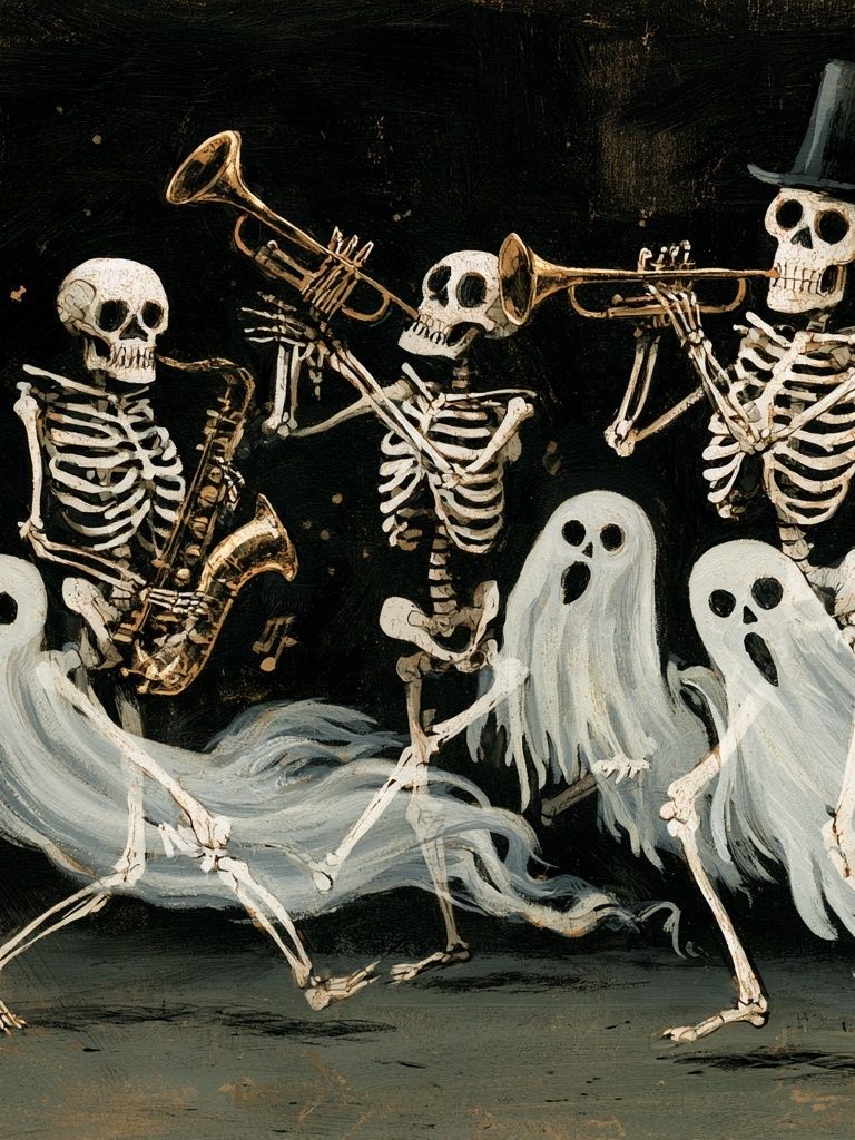 Skeleton Jazz Band — Fine-Art Print. poster — fine-art art