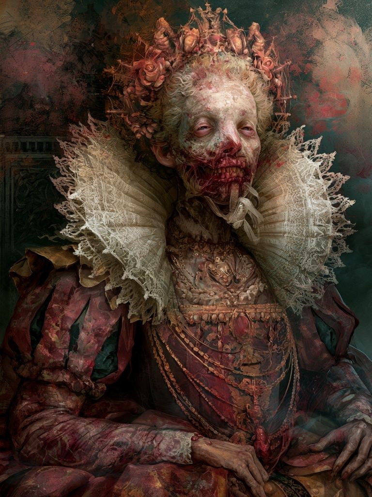 Gothic Queen Portrait Print. poster — fine-art art