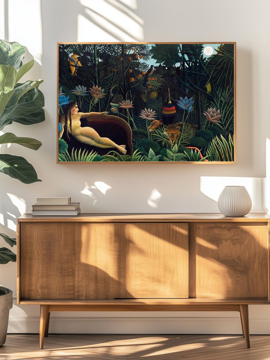 Rousseau vintage wallpaper, desktop background. — room view 3