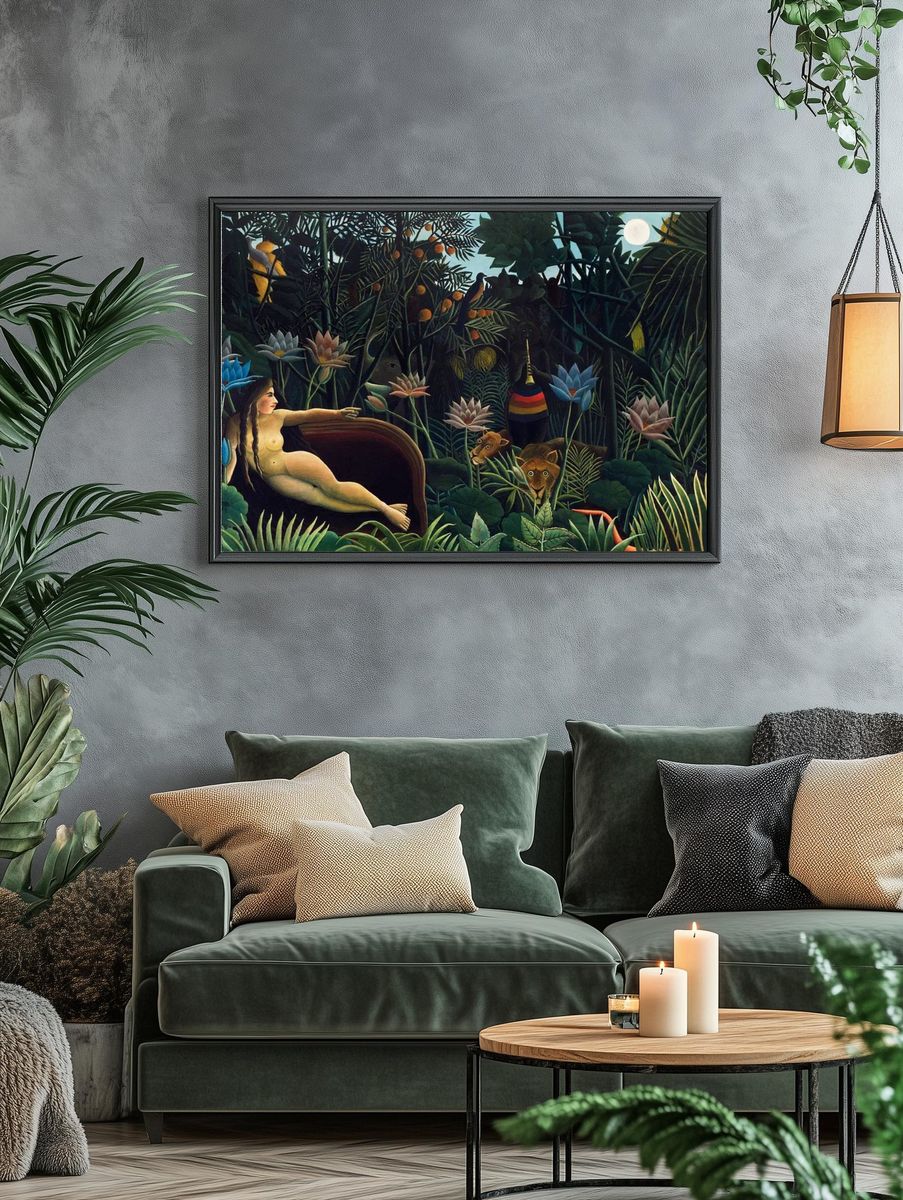 Rousseau vintage wallpaper, desktop background. — room view 4
