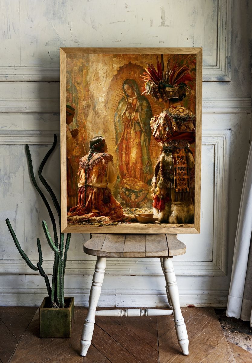 Sacred Ritual Ceremony Illustration Poster. room preview