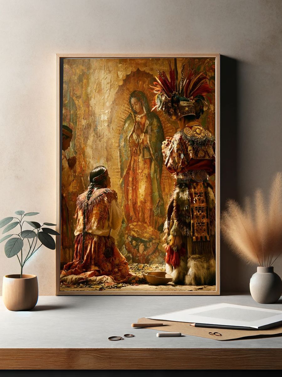 Sacred Ritual Ceremony Illustration Poster. — room view 2