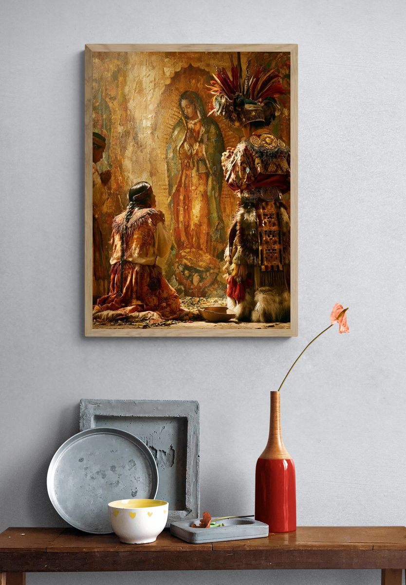 Sacred Ritual Ceremony Illustration Poster. — room view 3