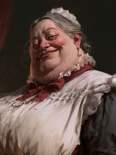 Smiling Maid Portrait Print.