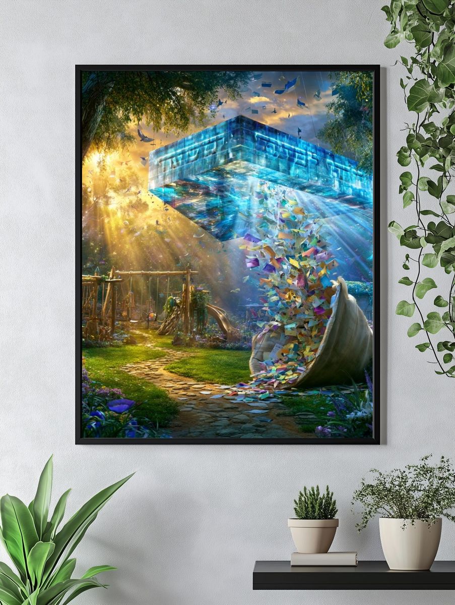 Surreal Garden Light Portal Print. — room view 4