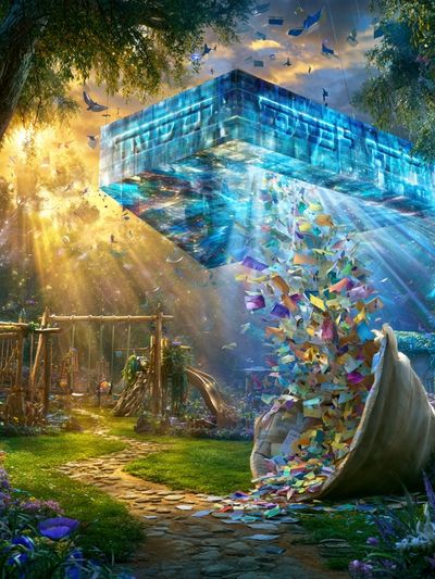 Surreal Garden Light Portal Print.