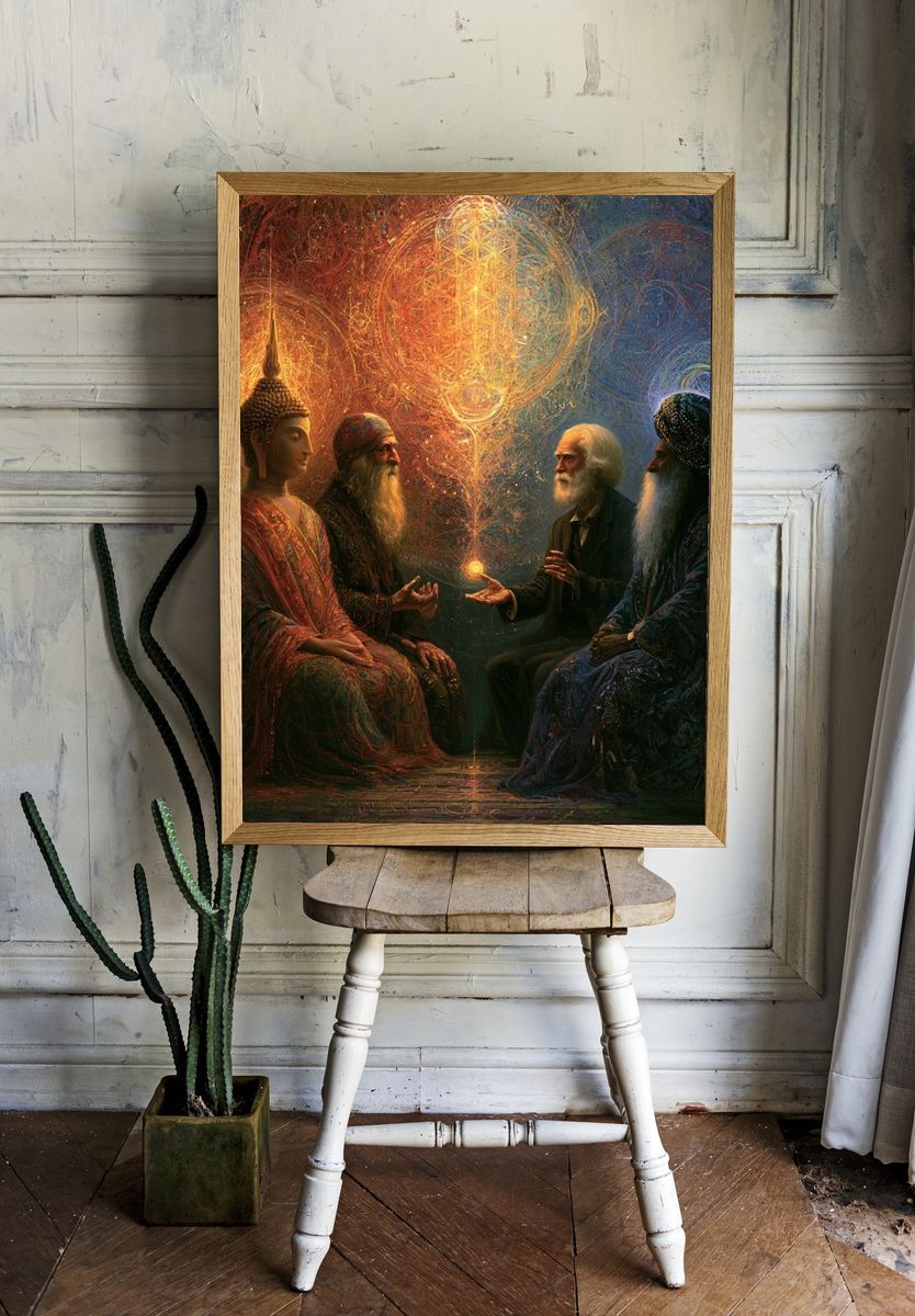 Mystic Council Surrealism Poster. room preview