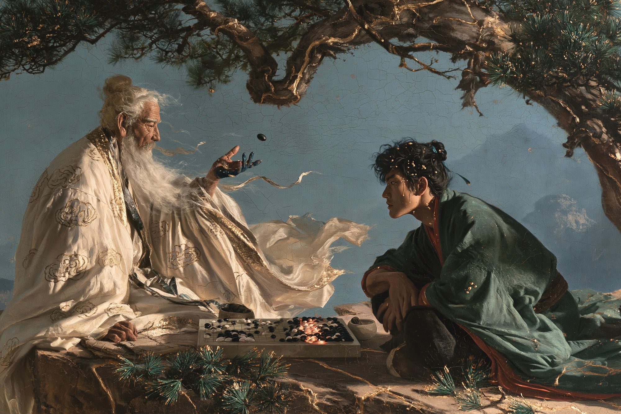 Ancient Go Masters Fine-Art Print. poster detail