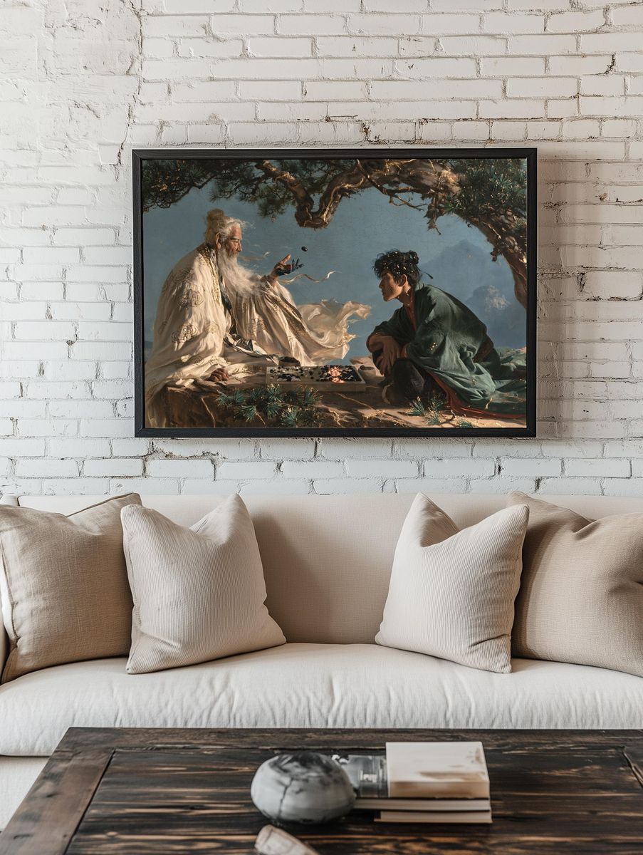 Ancient Go Masters Fine-Art Print. room preview
