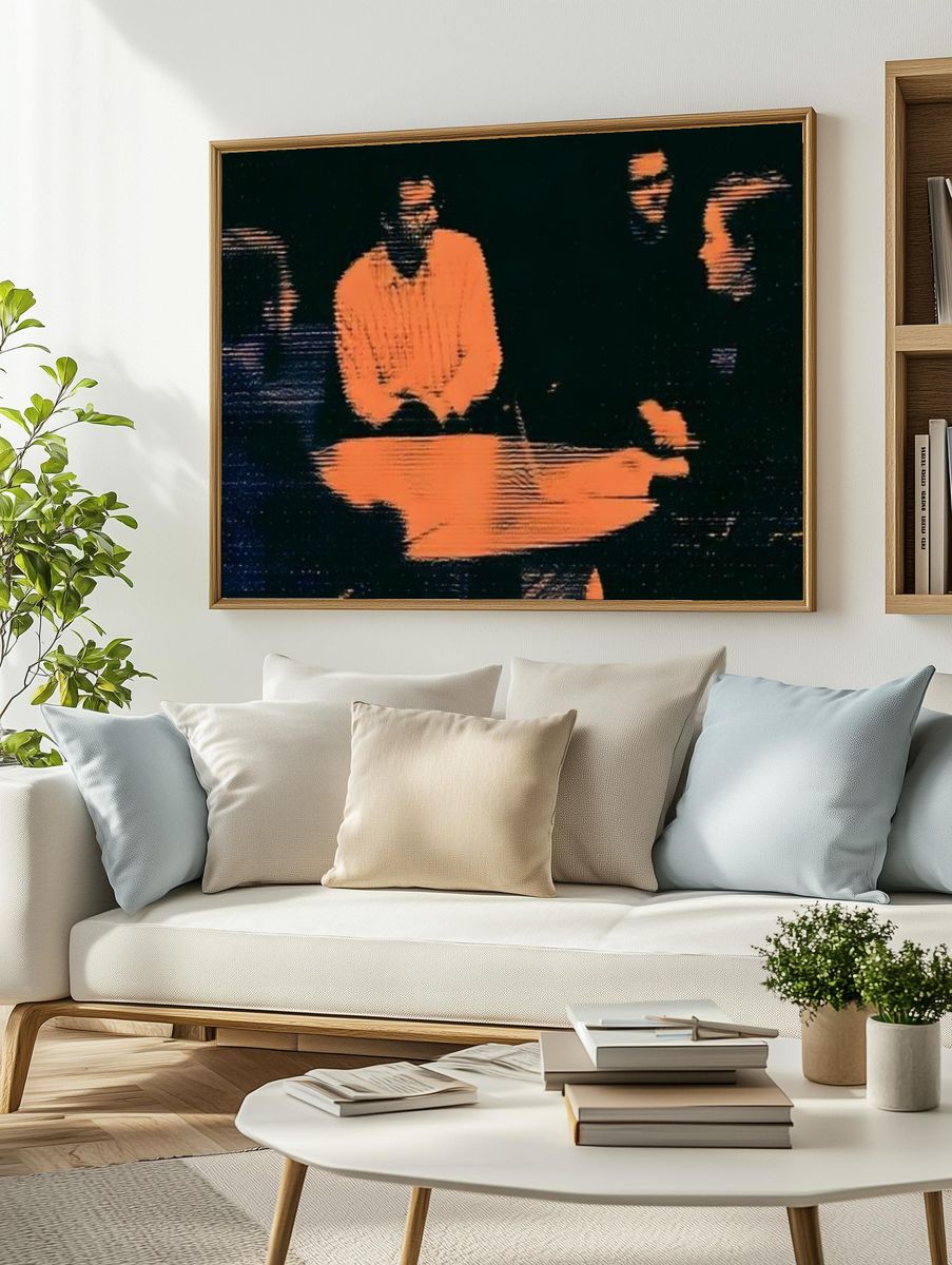 Abstract Neon Figures Poster. — room view 2