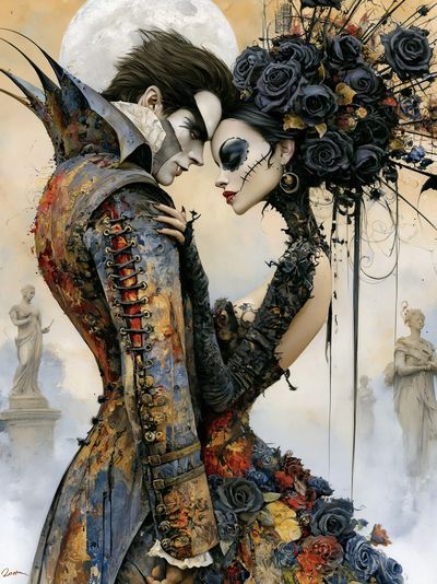 Gothic Lovers Surrealism Print.