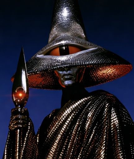 Surreal Metallic Figure Poster. poster detail