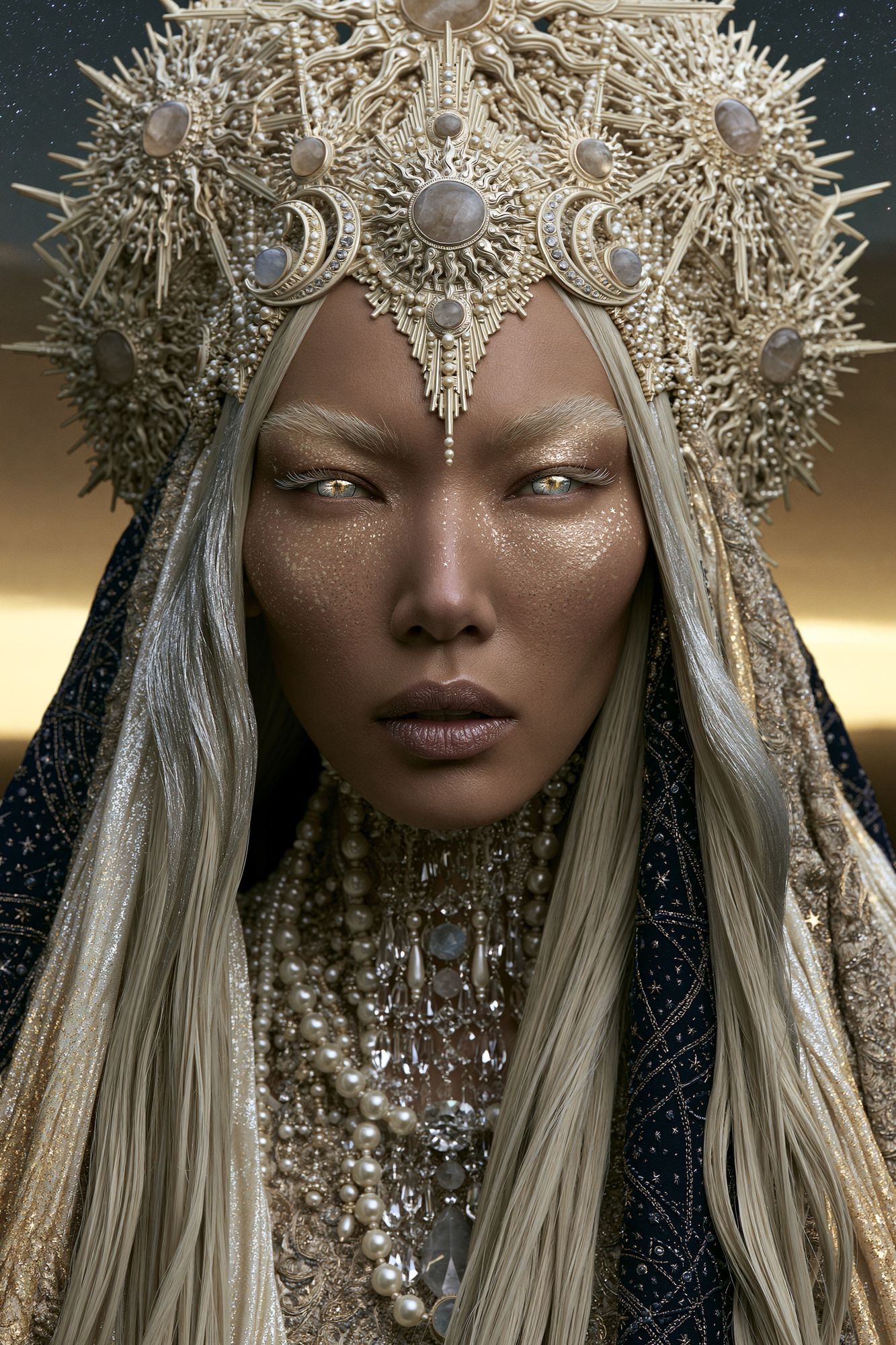 Celestial Queen Portrait Print. poster detail