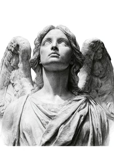 Marble Angel Bust Fine-Art Print.