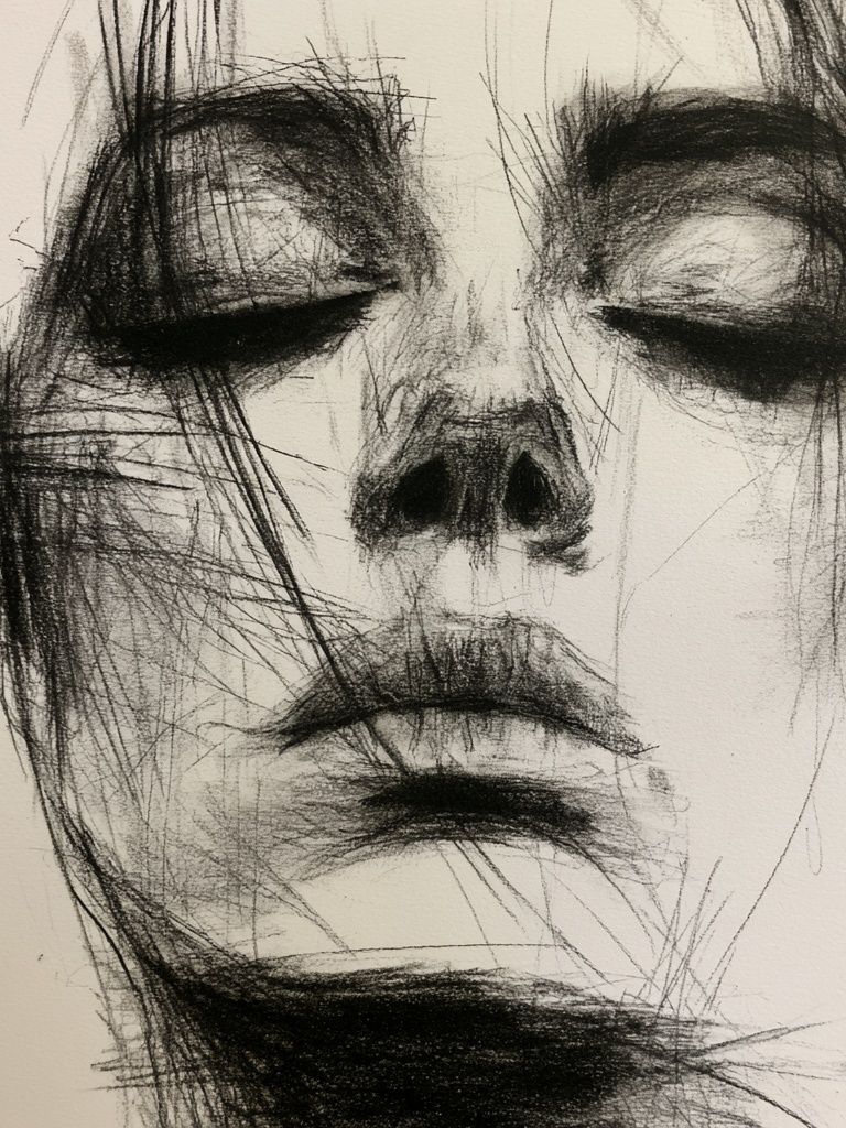 Abstract Face Sketch Poster. poster detail