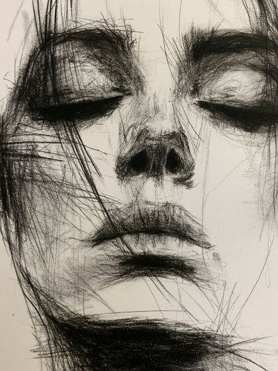 Abstract Face Sketch Poster.