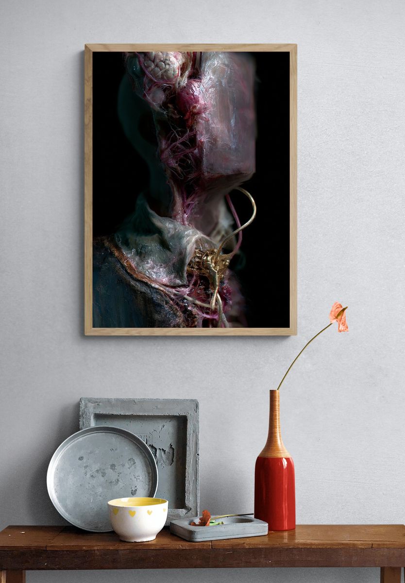 Surreal Anatomical Figure Fine-Art Print. — room view 3
