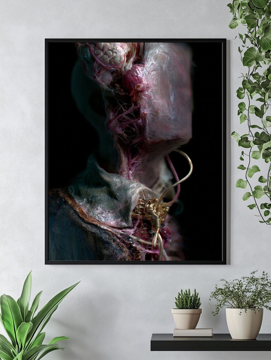 Surreal Anatomical Figure Fine-Art Print. — room view 4