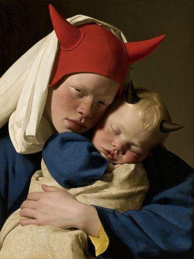 Horned Mother and Child Fine-Art Print.