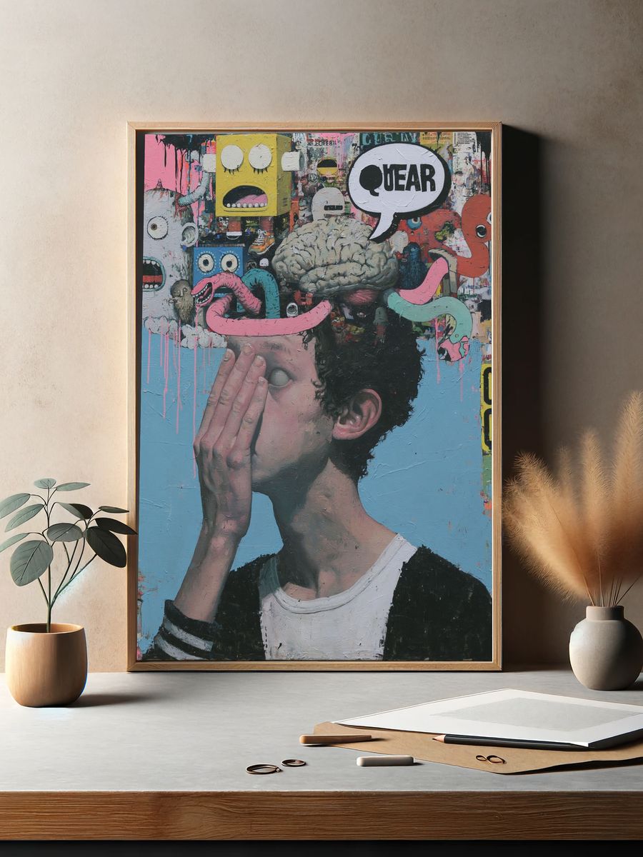 Surreal Graffiti Mindscape Poster. — room view 2