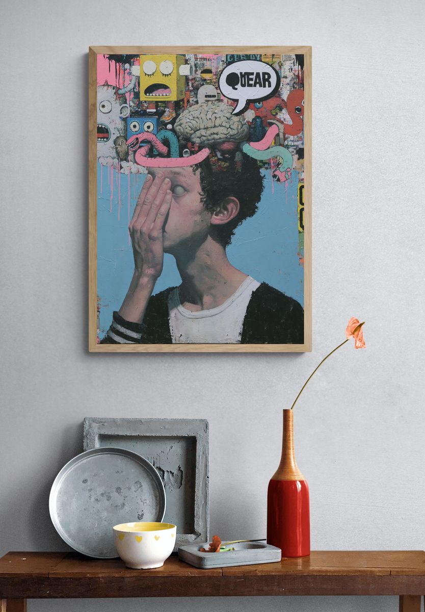 Surreal Graffiti Mindscape Poster. — room view 3