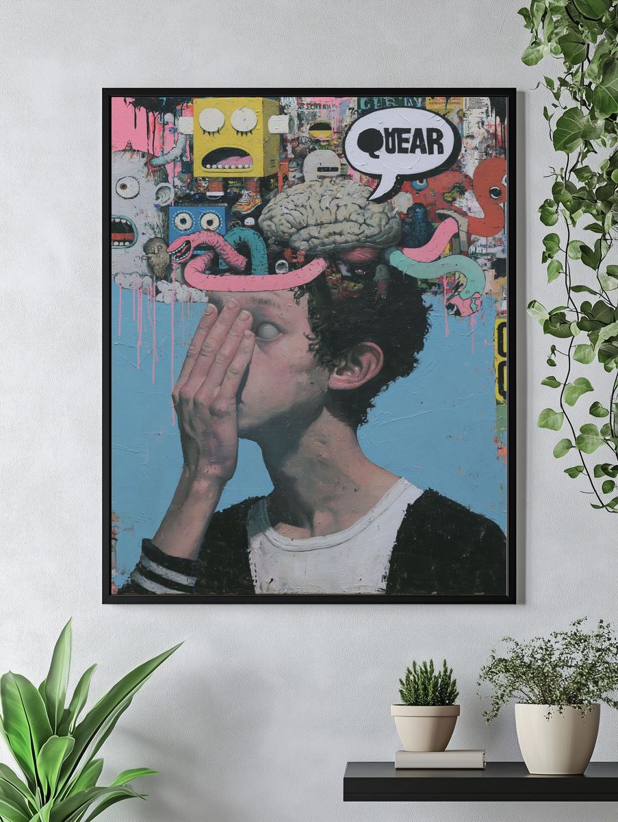 Surreal Graffiti Mindscape Poster. — room view 4